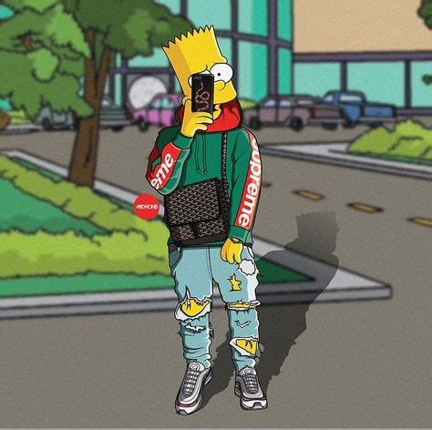 bart simpson wearing supreme gucci jordans the s|bart simpson sb dunk low.